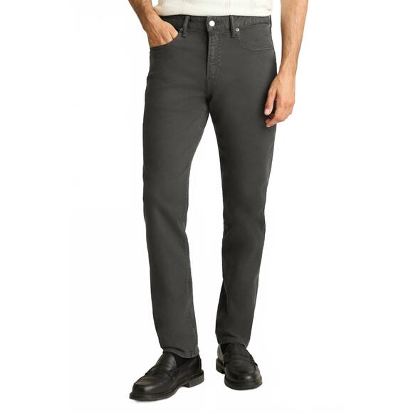 NEW BONOBOS men's travel stretch straight jeans in rockville charcoal gray